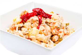 ensalada de cangrejo para llevar en barrio salamanca